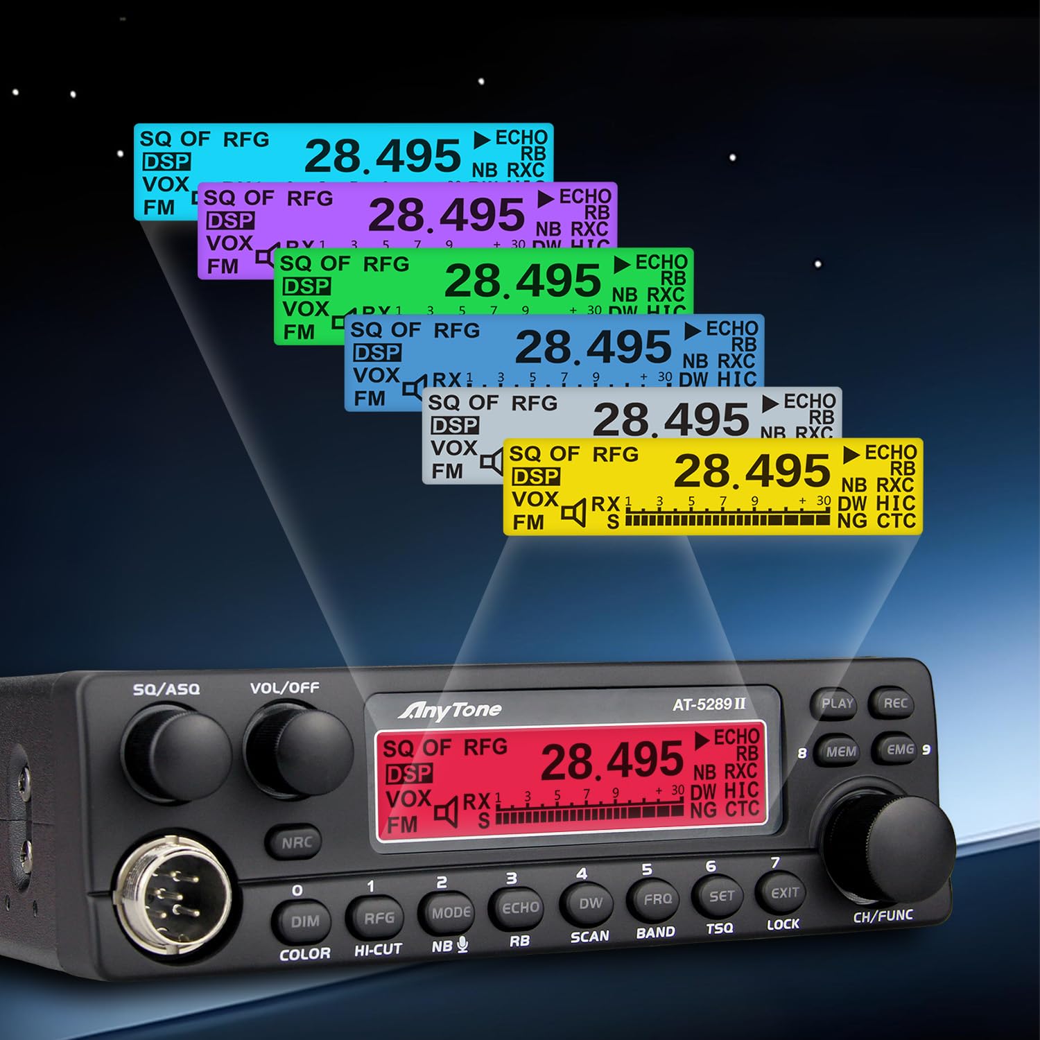 Amazon.com: AnyTone AT-5289 II 10 Meter Mobile Ham Radio, High